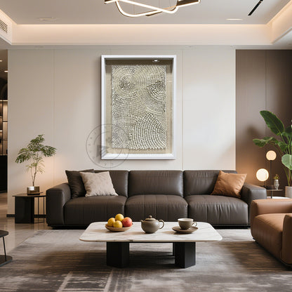 White Acrylic Wall Art Texture Hanging Artwork