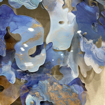 Carved Acrylic Fluid Agate Wall Art Decor