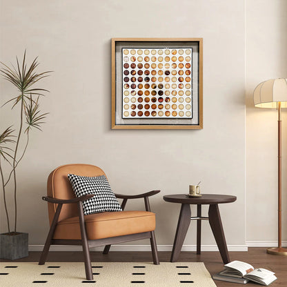 Glass Orb Grid Wall Art Printed Color Matrix Hanging Decor