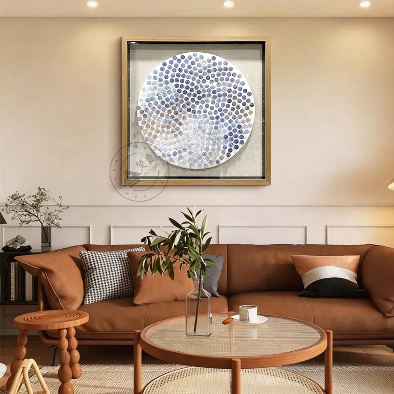 Minimalist Circular PVC Disc Pin Art Shadow Box