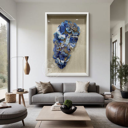Carved Acrylic Fluid Agate Wall Art Decor