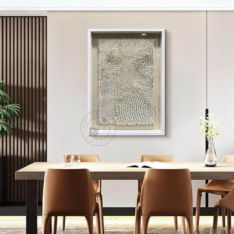 White Acrylic Wall Art Texture Hanging Artwork