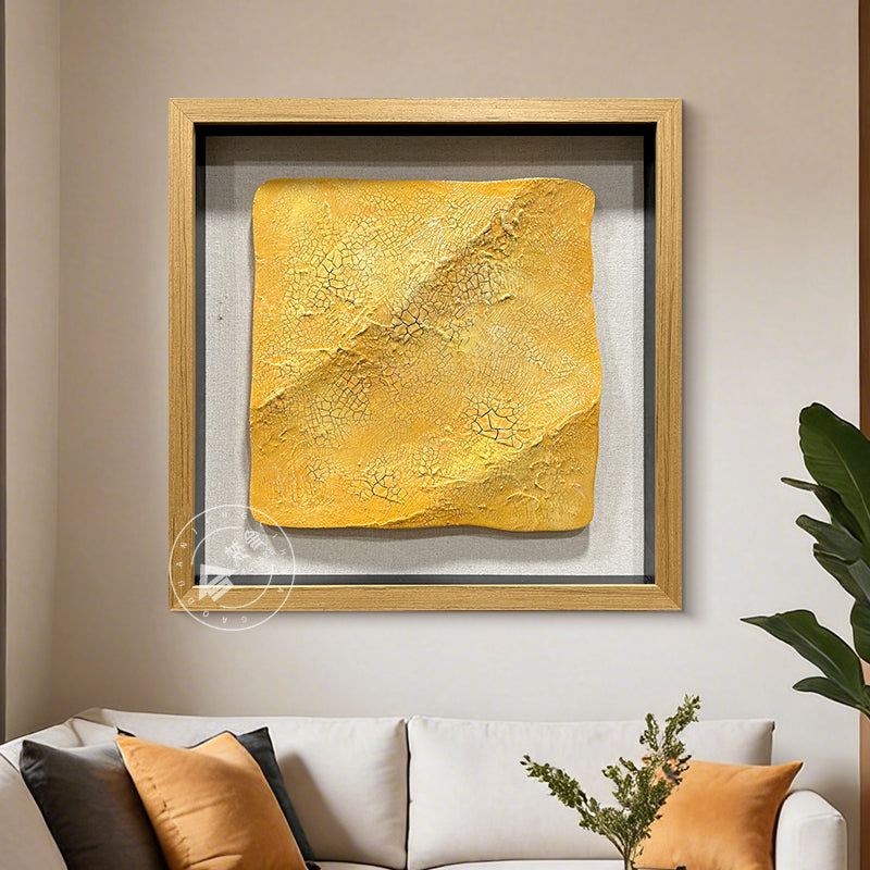 3D Wood Relief Resin Crackle Wall Art