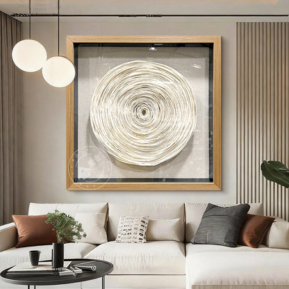 Sculpted Paper Wall Art Round Hanging Craft Artwork