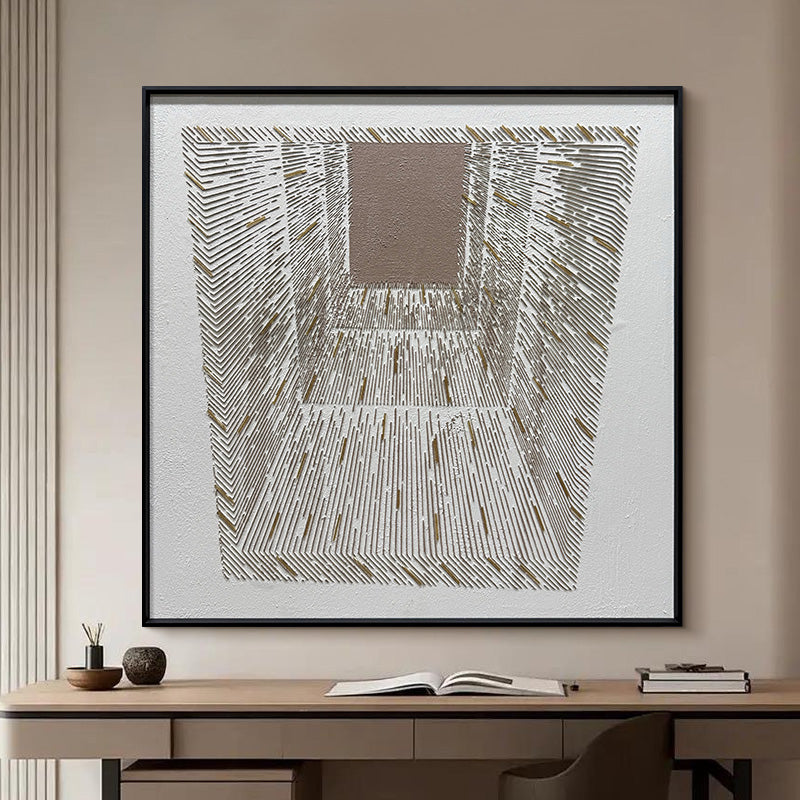 Minimalist Intertwined Lines Dimensional Wall Art Gallery Piece