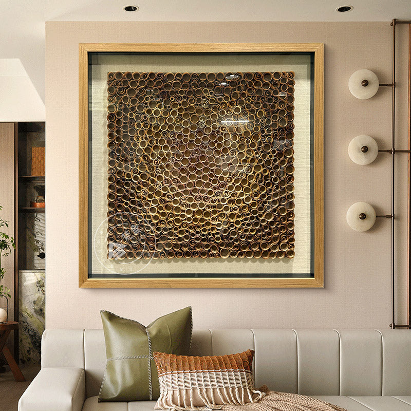 Natural Wood Paper Curl Wall Art Floral Artwork