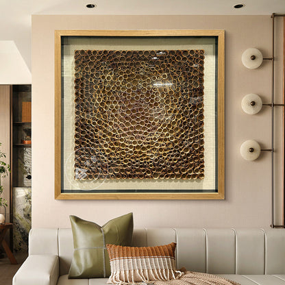 Natural Wood Paper Curl Wall Art Floral Artwork