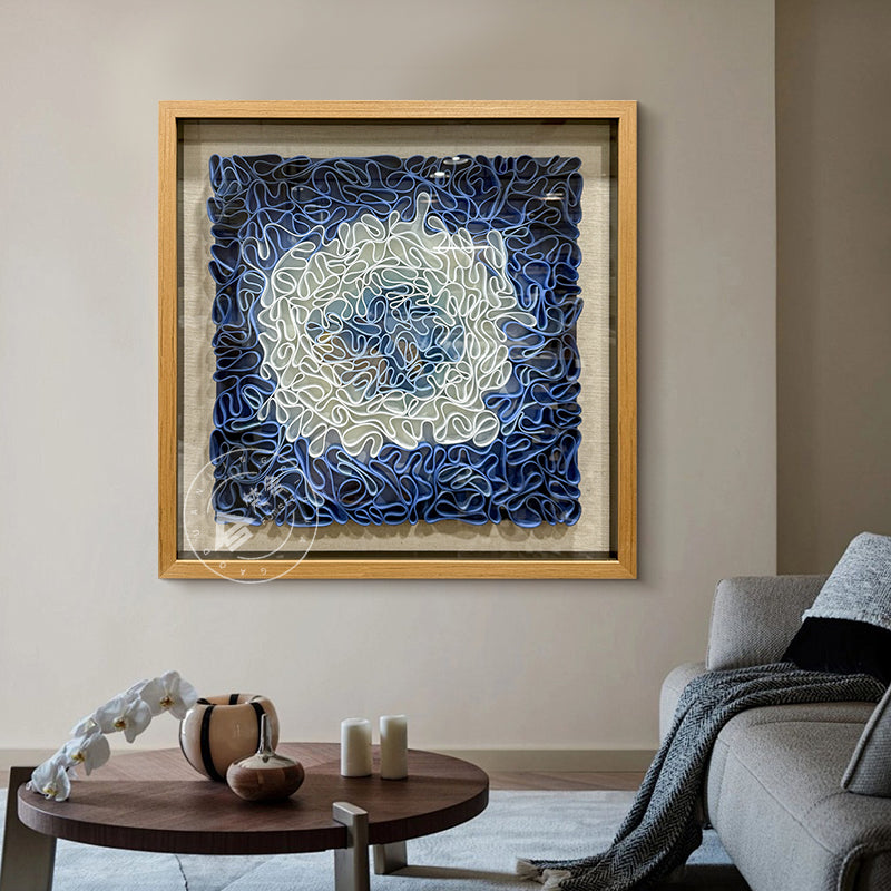 Concentric Earth Tone Paper Ribbon Wall Art