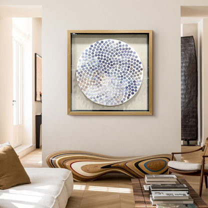 Minimalist Circular PVC Disc Pin Art Shadow Box