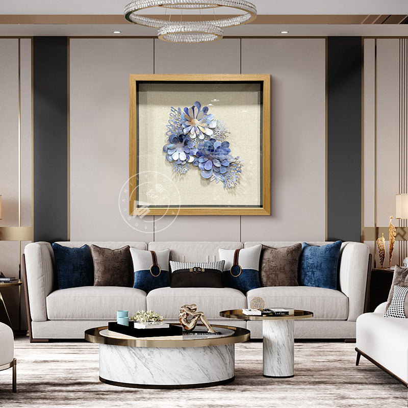 Aluminum Metal Flower Wall Art Hanging Sculpture