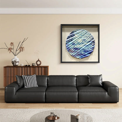 3D Carved Wood Sunset Wave Art Shadow Box