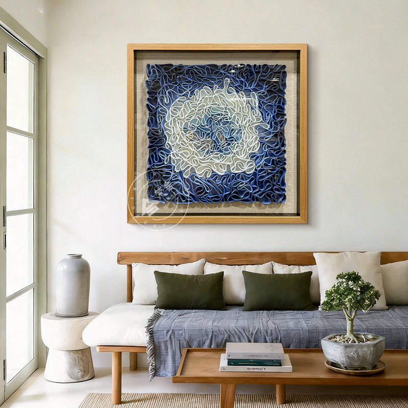 Concentric Earth Tone Paper Ribbon Wall Art