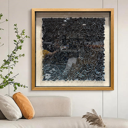 3D Leather Wall Art Textured Loop Hanging Artwork