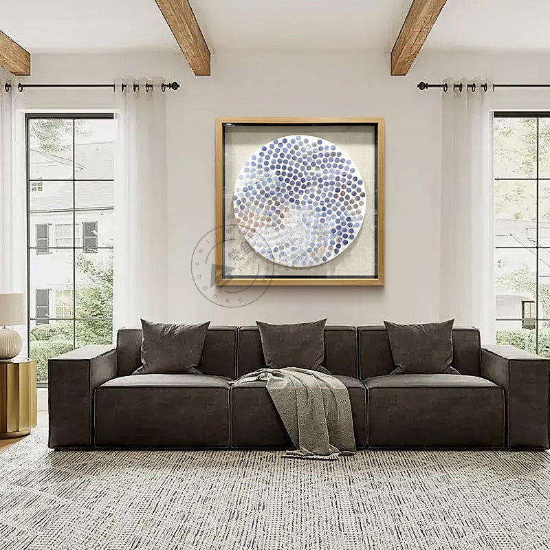 Minimalist Circular PVC Disc Pin Art Shadow Box
