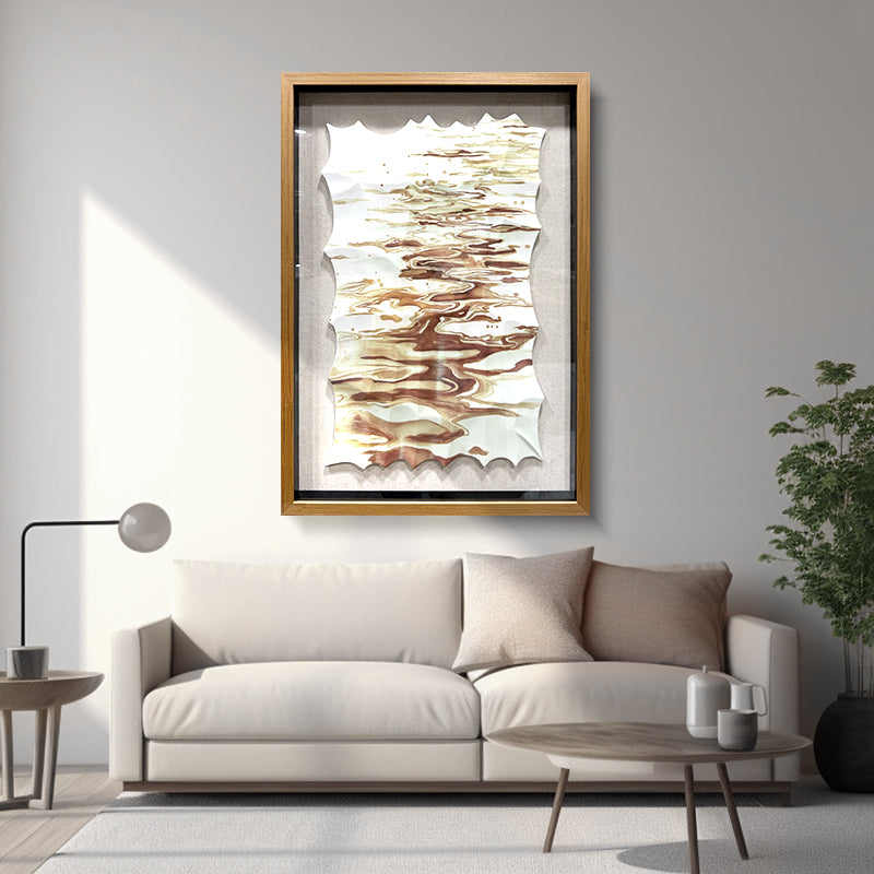 Carved Wood Fluid Abstract Wave Wall Art