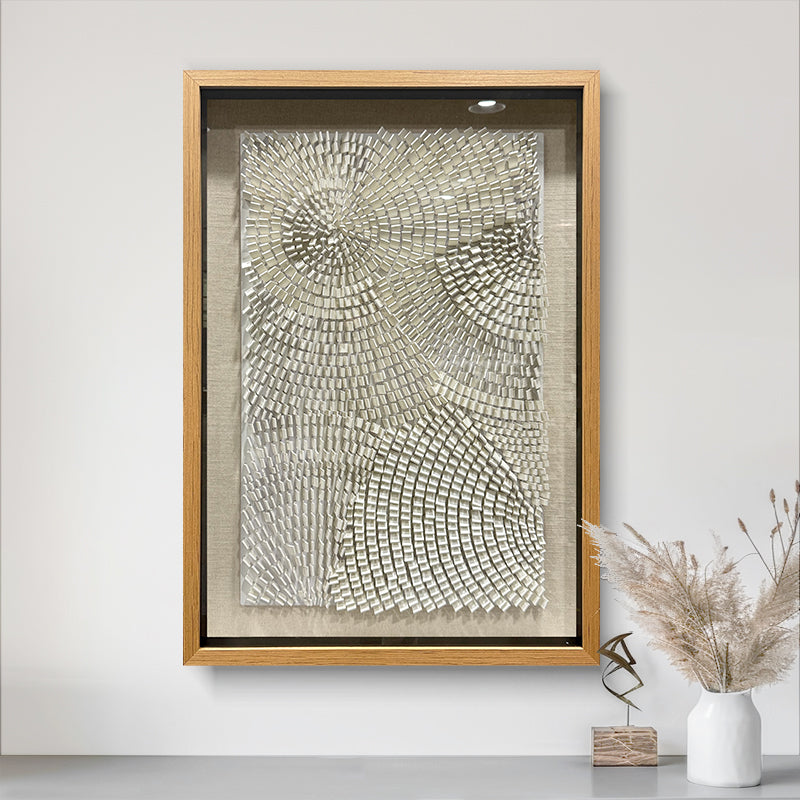 White Acrylic Wall Art Texture Hanging Artwork