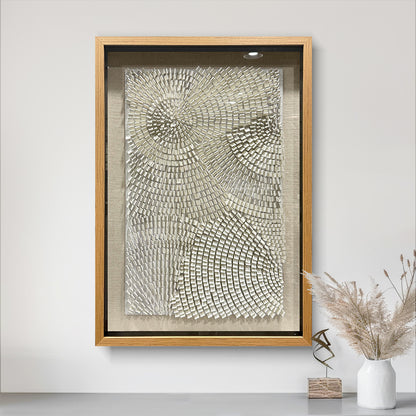 White Acrylic Wall Art Texture Hanging Artwork