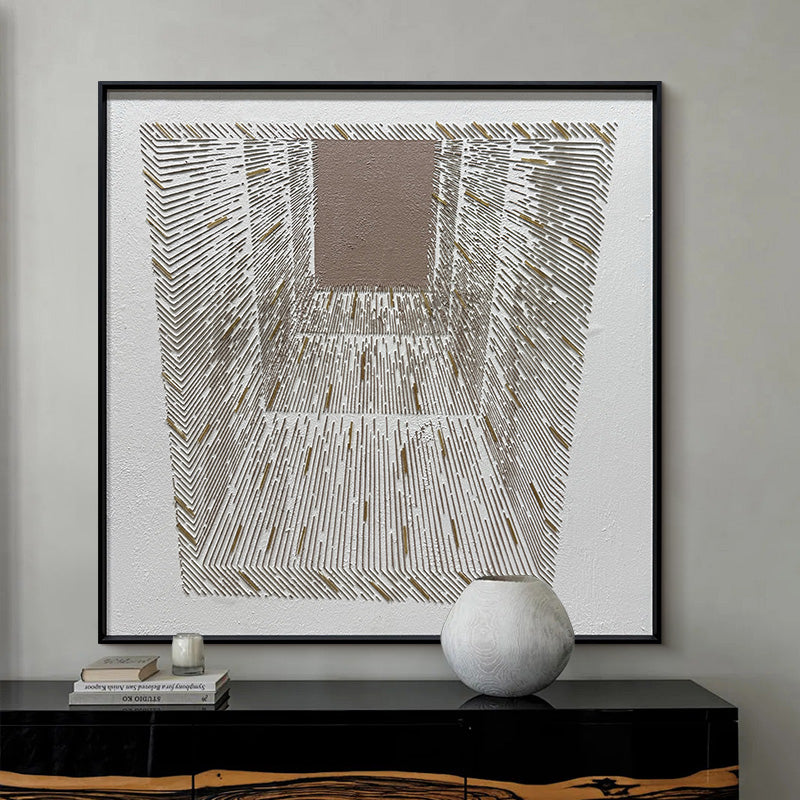 Minimalist Intertwined Lines Dimensional Wall Art Gallery Piece