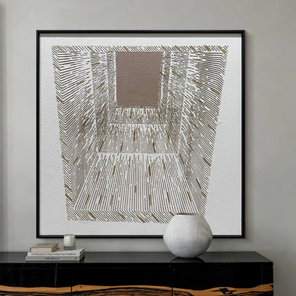 Minimalist Intertwined Lines Dimensional Wall Art Gallery Piece