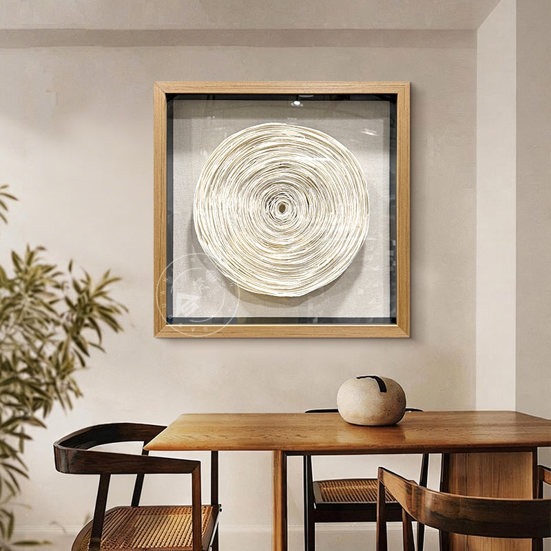 Sculpted Paper Wall Art Round Hanging Craft Artwork