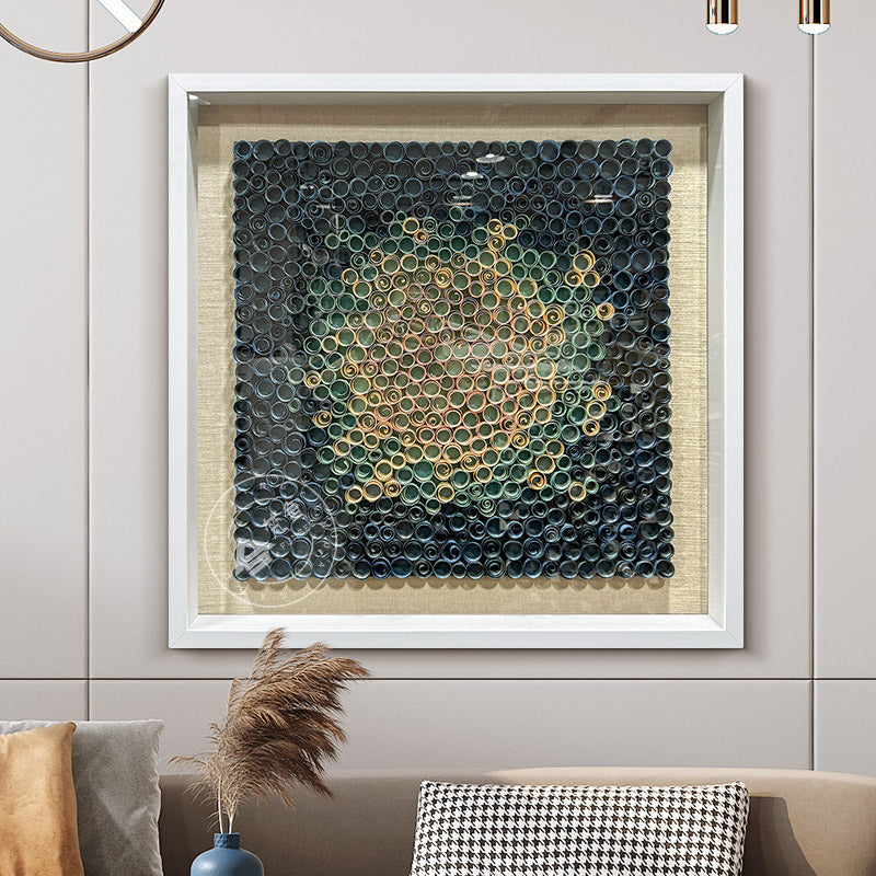 Natural Wood Paper Curl Wall Art Floral Artwork