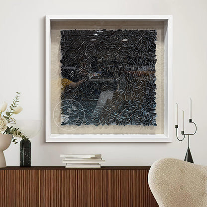 3D Leather Wall Art Textured Loop Hanging Artwork