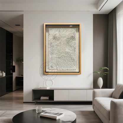 White Acrylic Wall Art Texture Hanging Artwork
