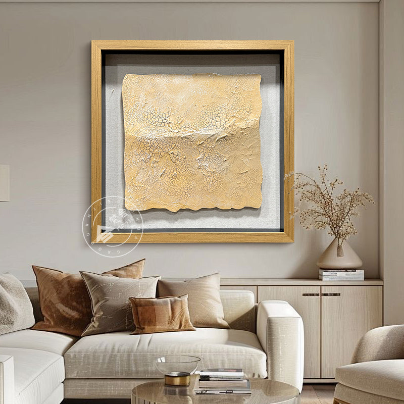3D Wood Relief Resin Crackle Wall Art