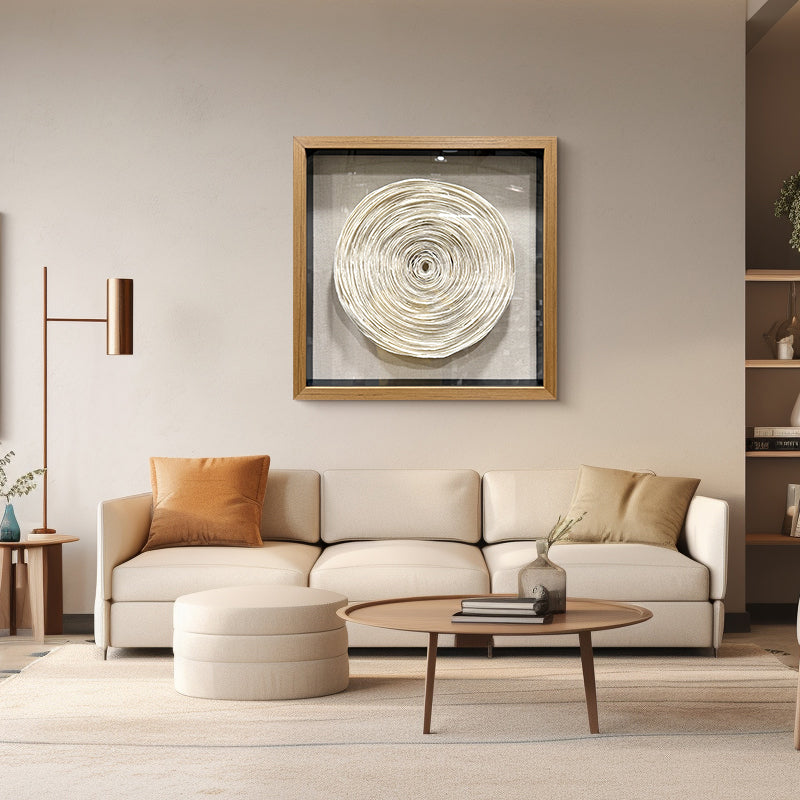 Sculpted Paper Wall Art Round Hanging Craft Artwork