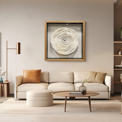 Sculpted Paper Wall Art Round Hanging Craft Artwork