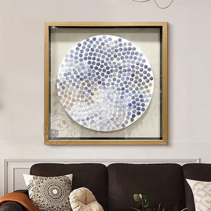 Minimalist Circular PVC Disc Pin Art Shadow Box