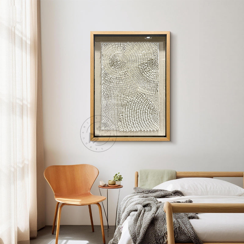 White Acrylic Wall Art Texture Hanging Artwork