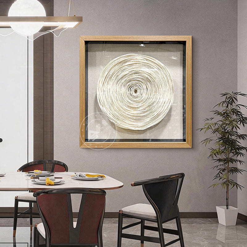 Sculpted Paper Wall Art Round Hanging Craft Artwork