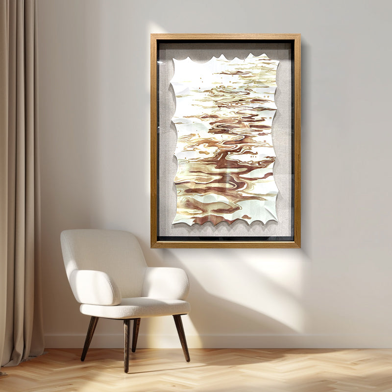 Carved Wood Fluid Abstract Wave Wall Art