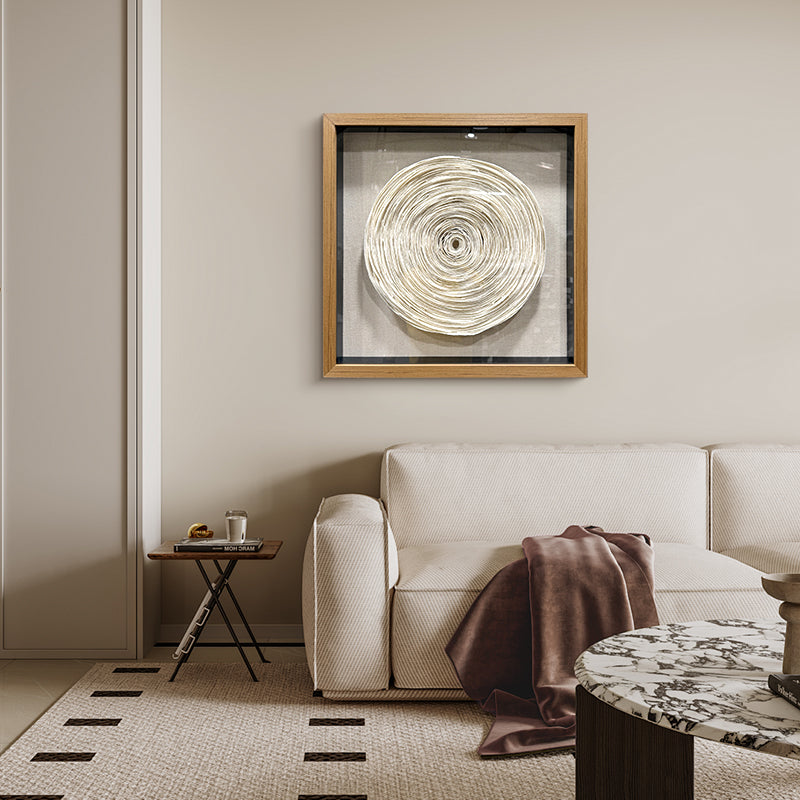 Sculpted Paper Wall Art Round Hanging Craft Artwork