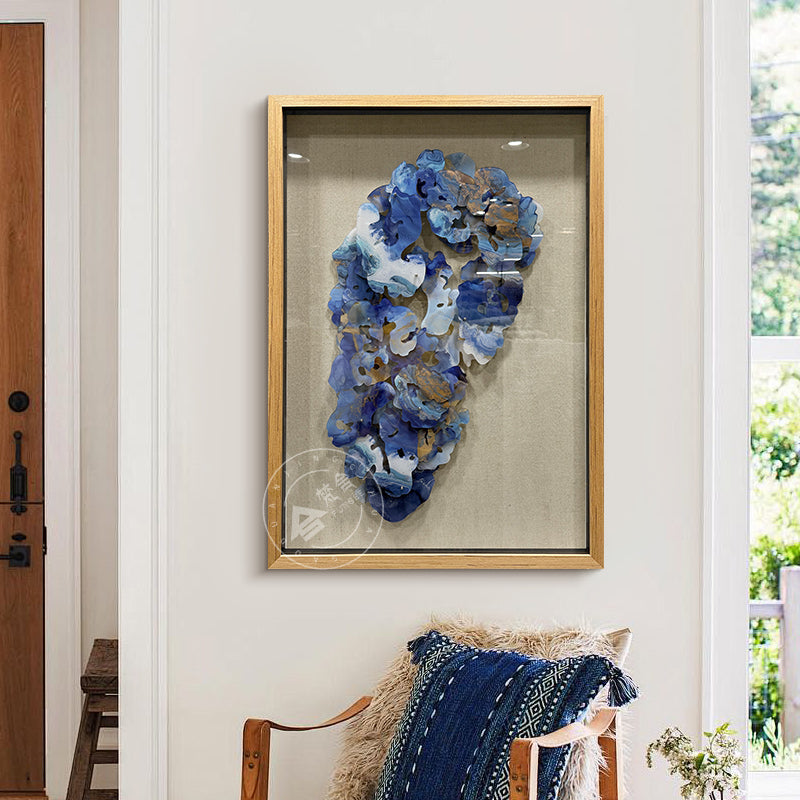 Carved Acrylic Fluid Agate Wall Art Decor