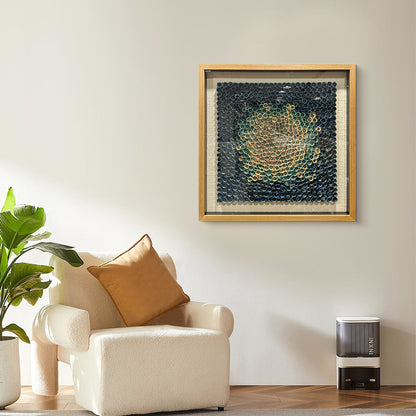 Natural Wood Paper Curl Wall Art Floral Artwork