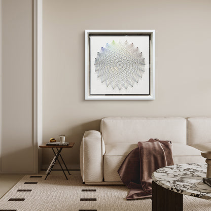 Radial Gradient Thread Art Contemporary Linear Wall Hanging Artwork