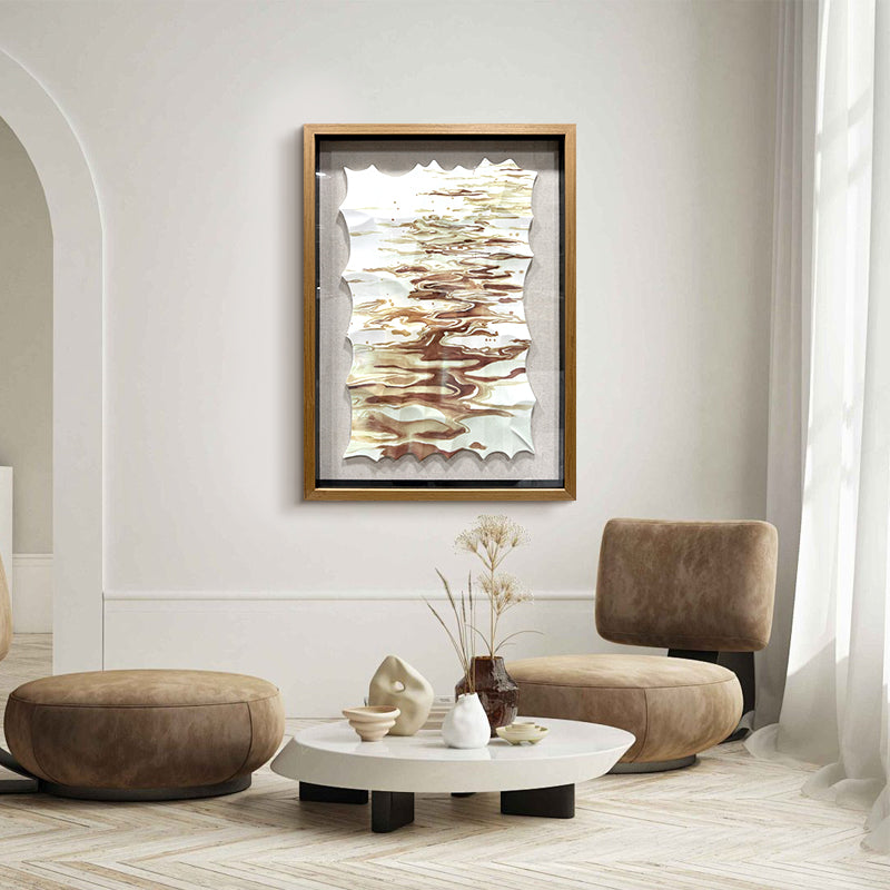 Carved Wood Fluid Abstract Wave Wall Art