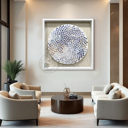 Minimalist Circular PVC Disc Pin Art Shadow Box
