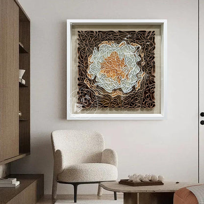 Concentric Earth Tone Paper Ribbon Wall Art