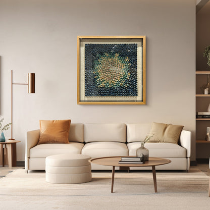 Natural Wood Paper Curl Wall Art Floral Artwork