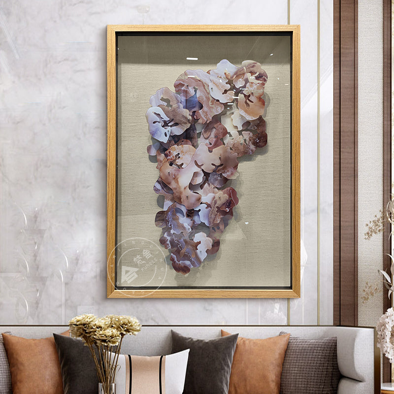 Carved Acrylic Fluid Agate Wall Art Decor