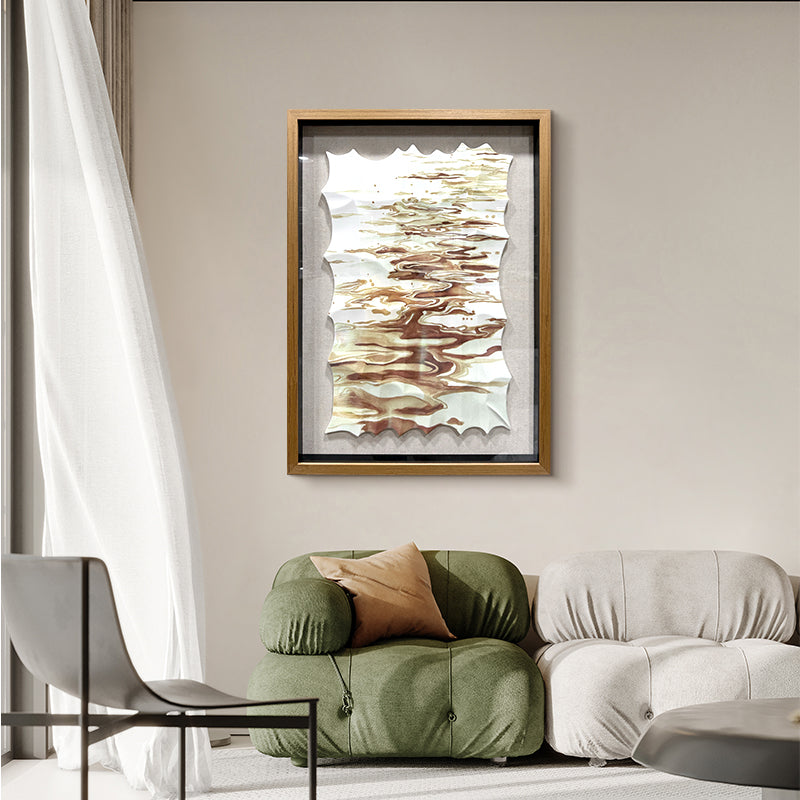 Carved Wood Fluid Abstract Wave Wall Art