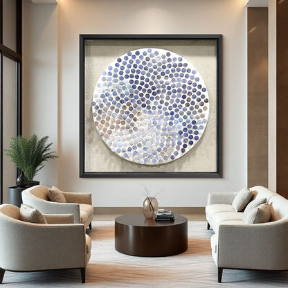 Minimalist Circular PVC Disc Pin Art Shadow Box