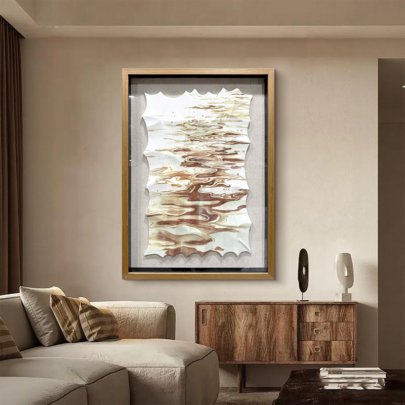 Carved Wood Fluid Abstract Wave Wall Art