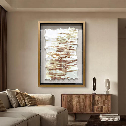 Carved Wood Fluid Abstract Wave Wall Art