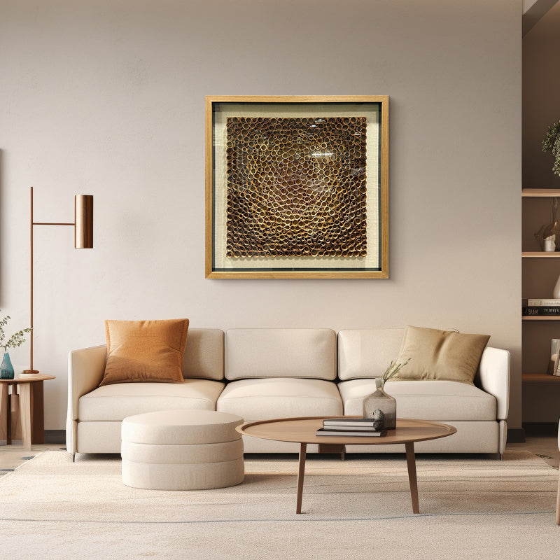 Natural Wood Paper Curl Wall Art Floral Artwork