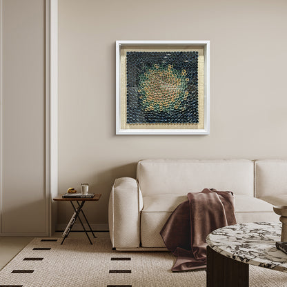Natural Wood Paper Curl Wall Art Floral Artwork