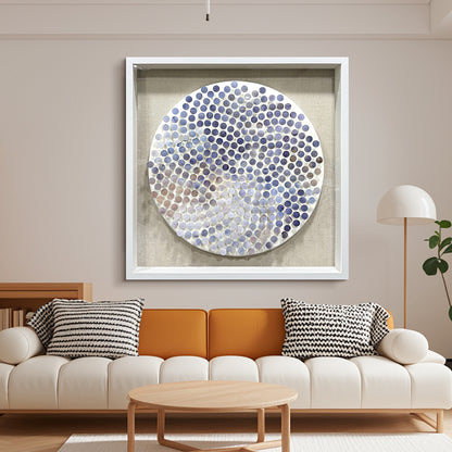 Minimalist Circular PVC Disc Pin Art Shadow Box